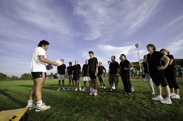 A Rugby lesson - sporty team building